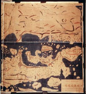 Ms. Arabe 2221 fol.203 en 204 Kaart van de Middellandse Zee, Europa en Afrika, 1300